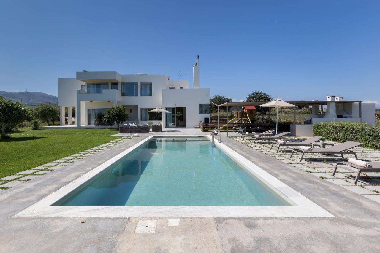 Lux Villa Mia With Heated Pool, 2Km To Beach & Childrens Area! Mikro Metochi Exteriér fotografie