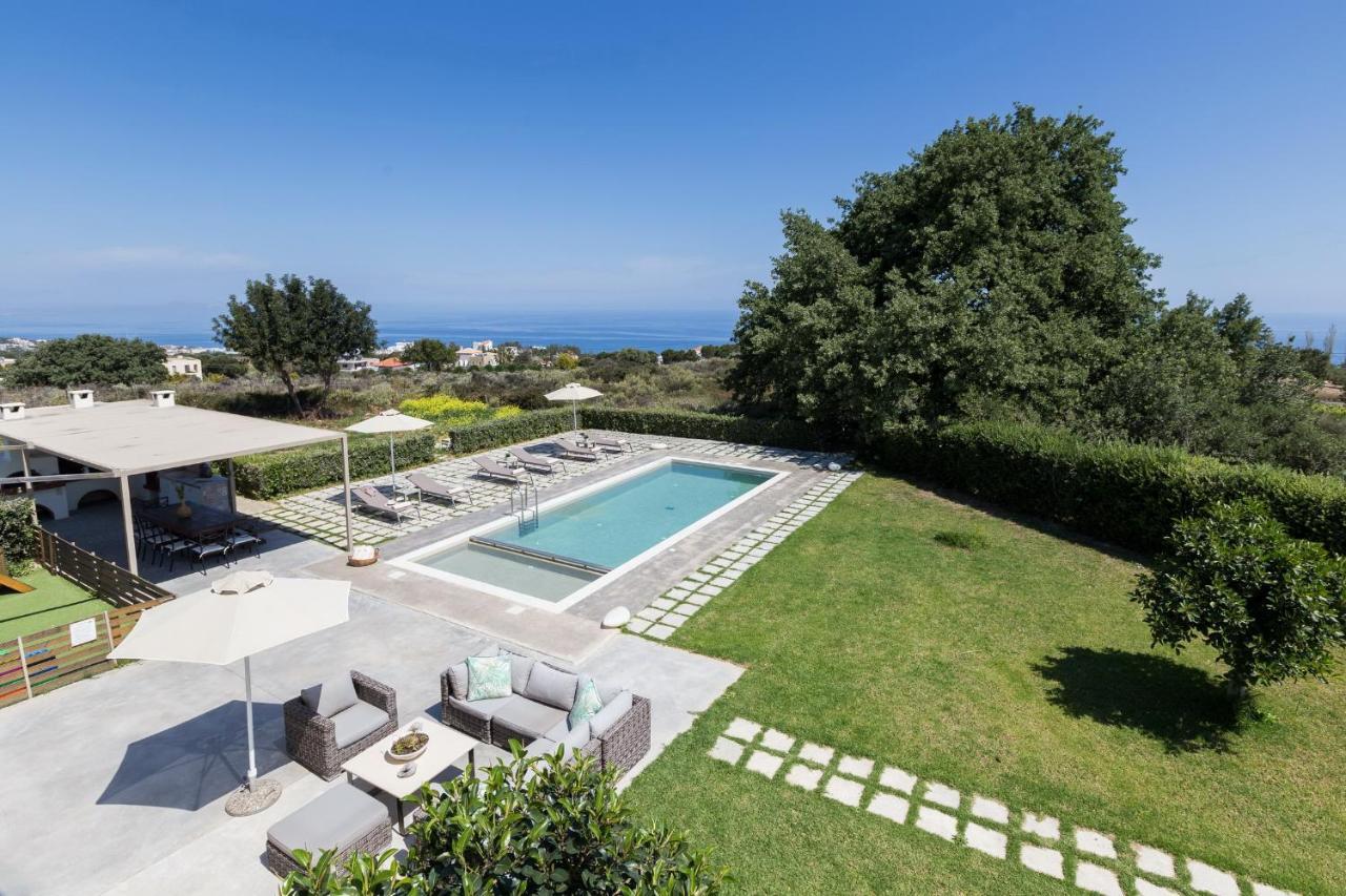 Lux Villa Mia With Heated Pool, 2Km To Beach & Childrens Area! Mikro Metochi Exteriér fotografie