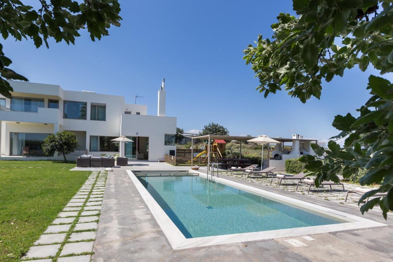 Lux Villa Mia With Heated Pool, 2Km To Beach & Childrens Area! Mikro Metochi Exteriér fotografie