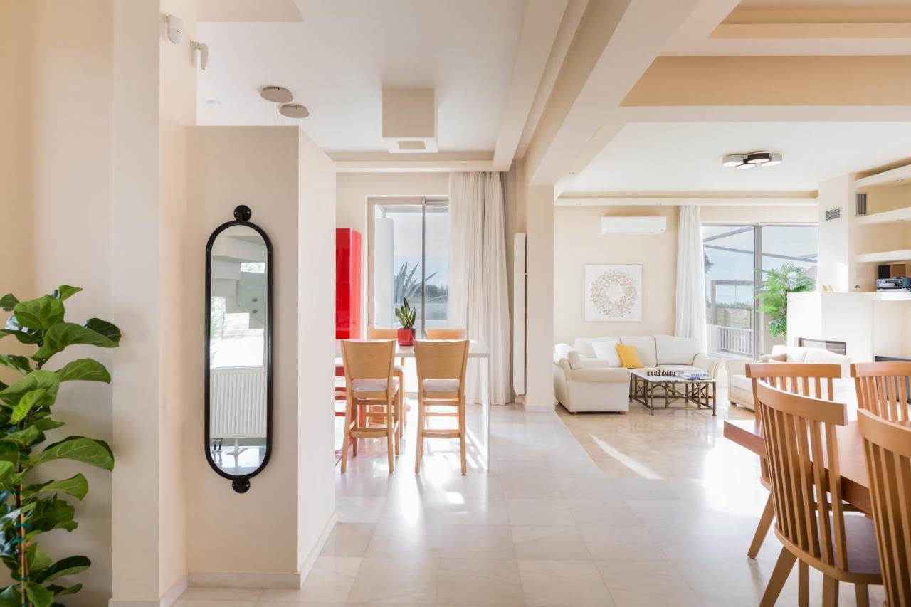Lux Villa Mia With Heated Pool, 2Km To Beach & Childrens Area! Mikro Metochi Exteriér fotografie