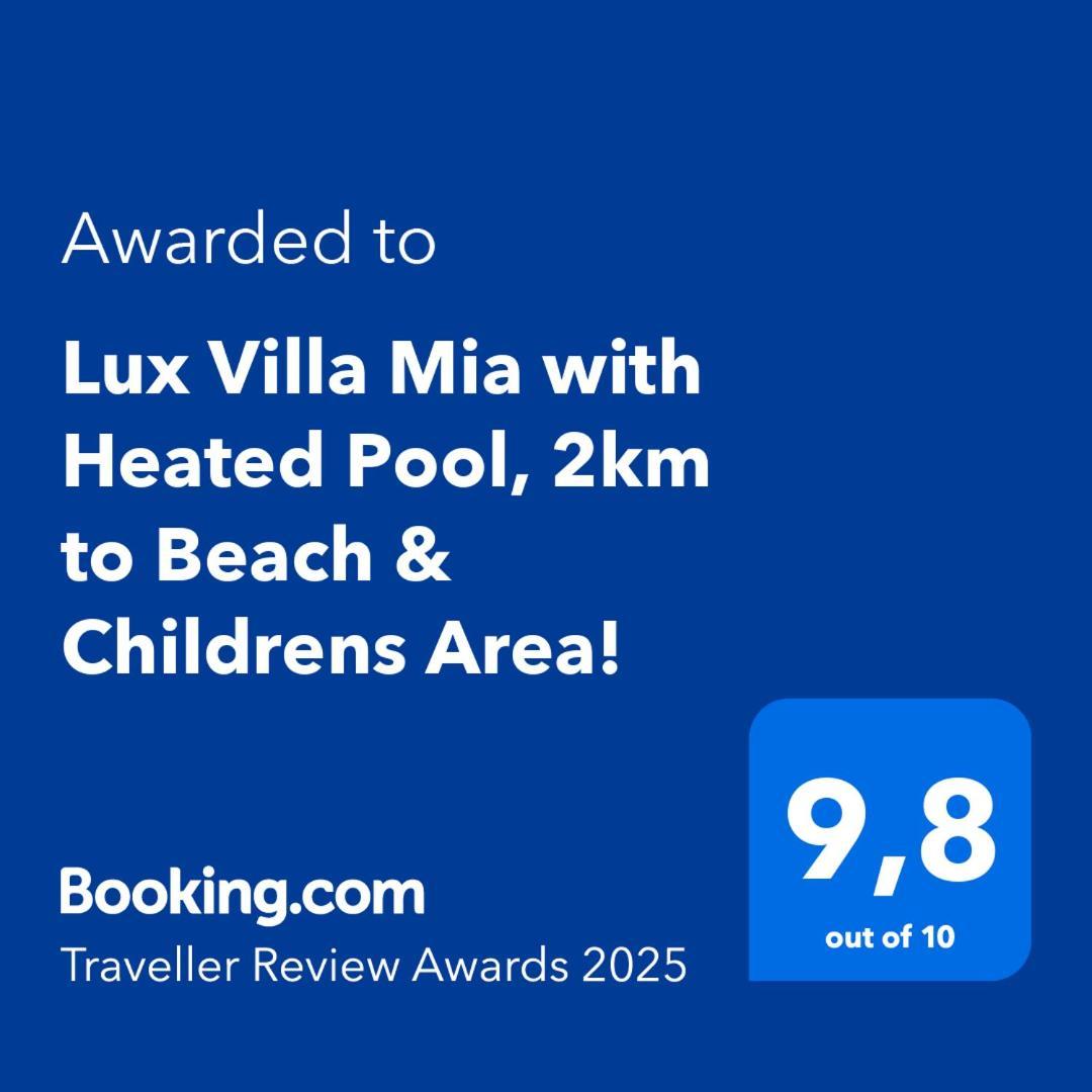 Lux Villa Mia With Heated Pool, 2Km To Beach & Childrens Area! Mikro Metochi Exteriér fotografie